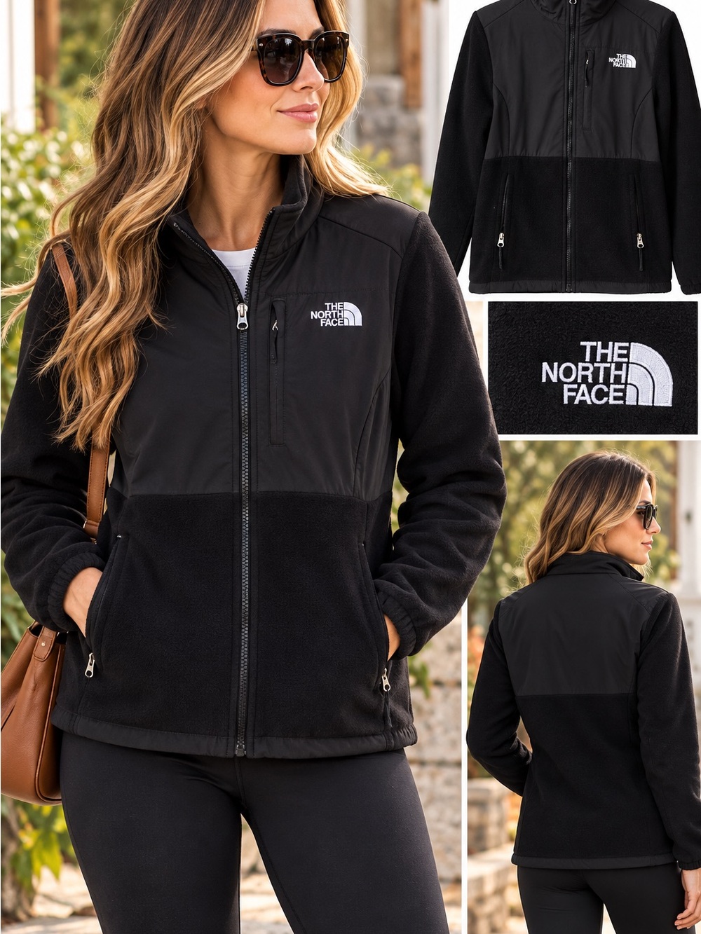 The North Face Women’s Black Denali Fleece Full Zip Jacket Outdoor Hiking size S